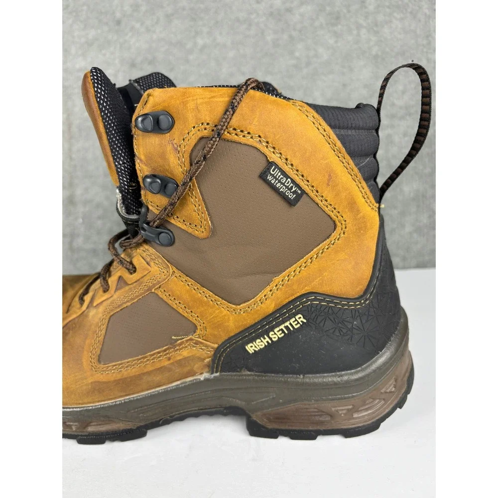 Irish Setter Kasota 83636 Waterproof Side Zip Work Boots 11 Brown